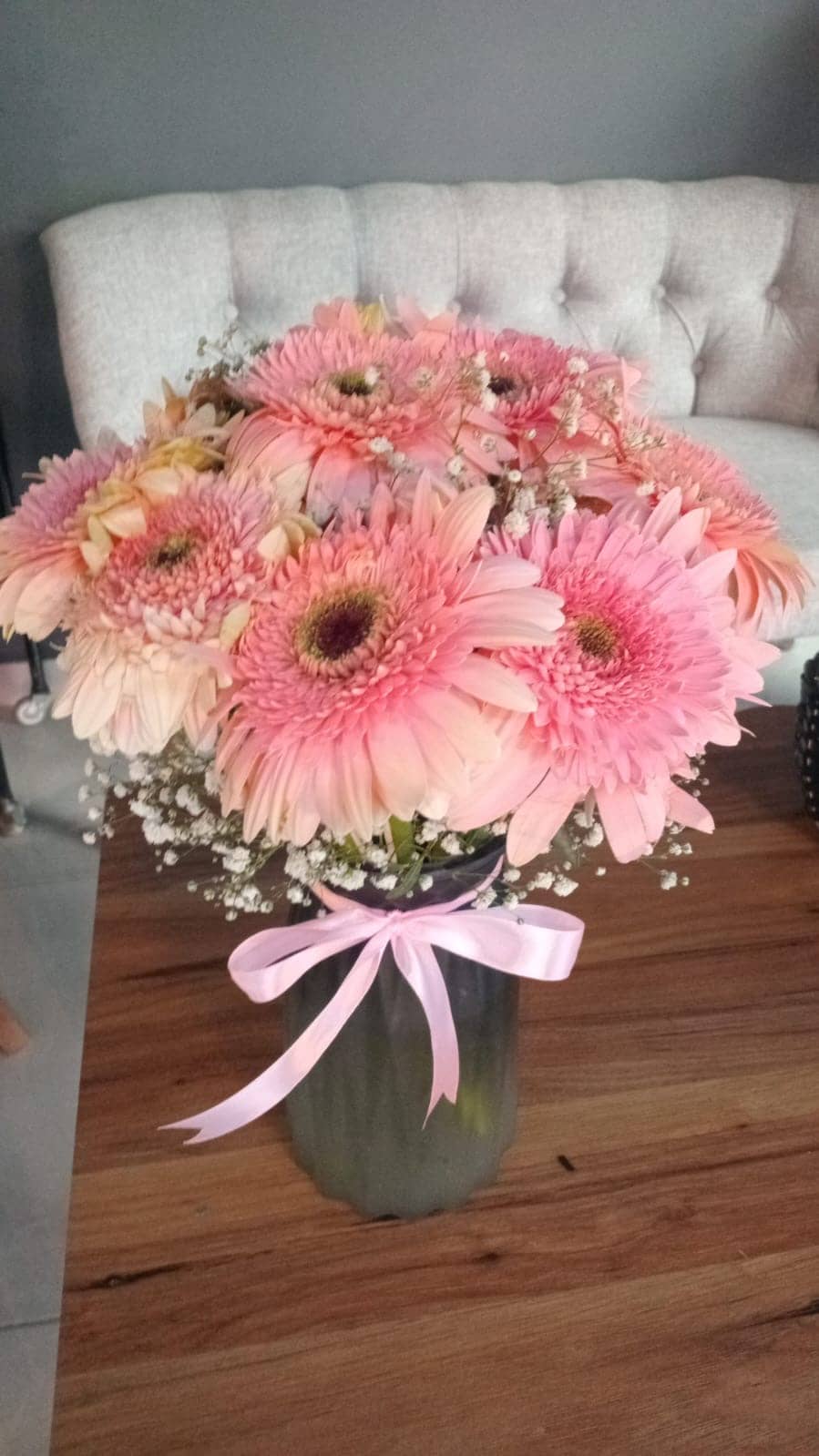 Pink of Love: Gerberas in a Vase